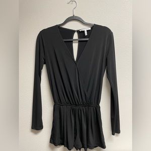 Black BCBG romper, long sleeve
